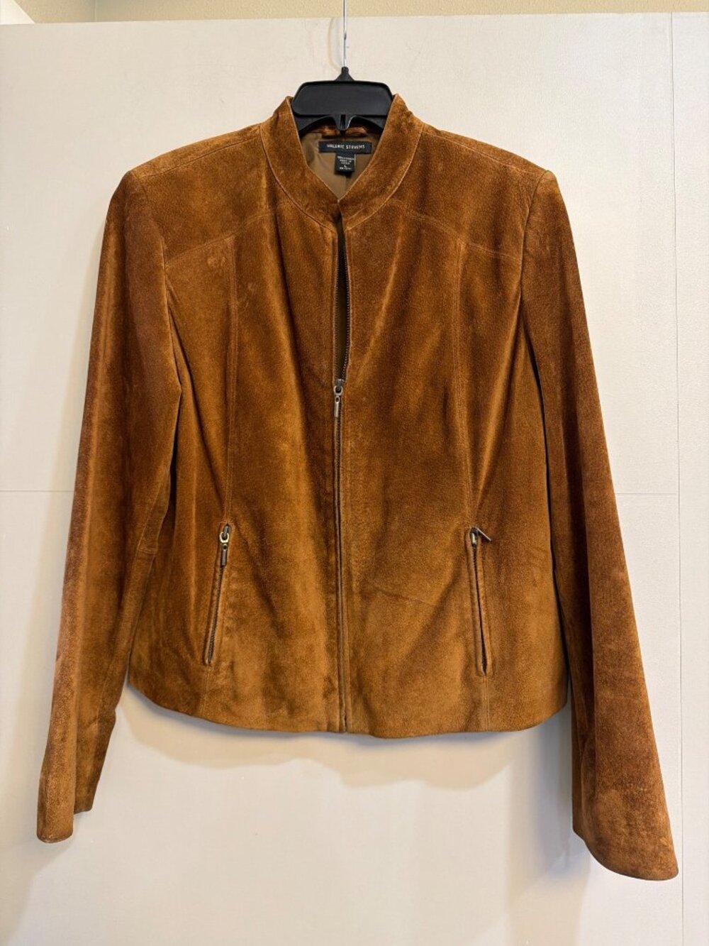 Valerie Stevens Brown Suede Leather Jacket Size L